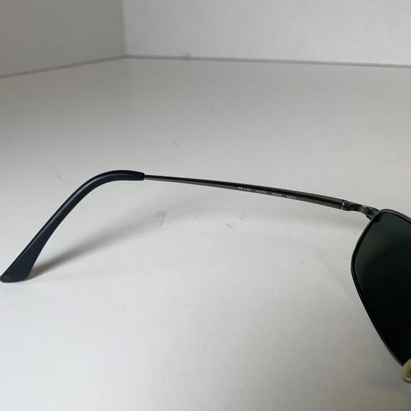 Rare! Ray-Ban RB3162 Sleek 004/48 Sunglasses Silver Chrome Polarized 52-19 - Picture 10 of 16